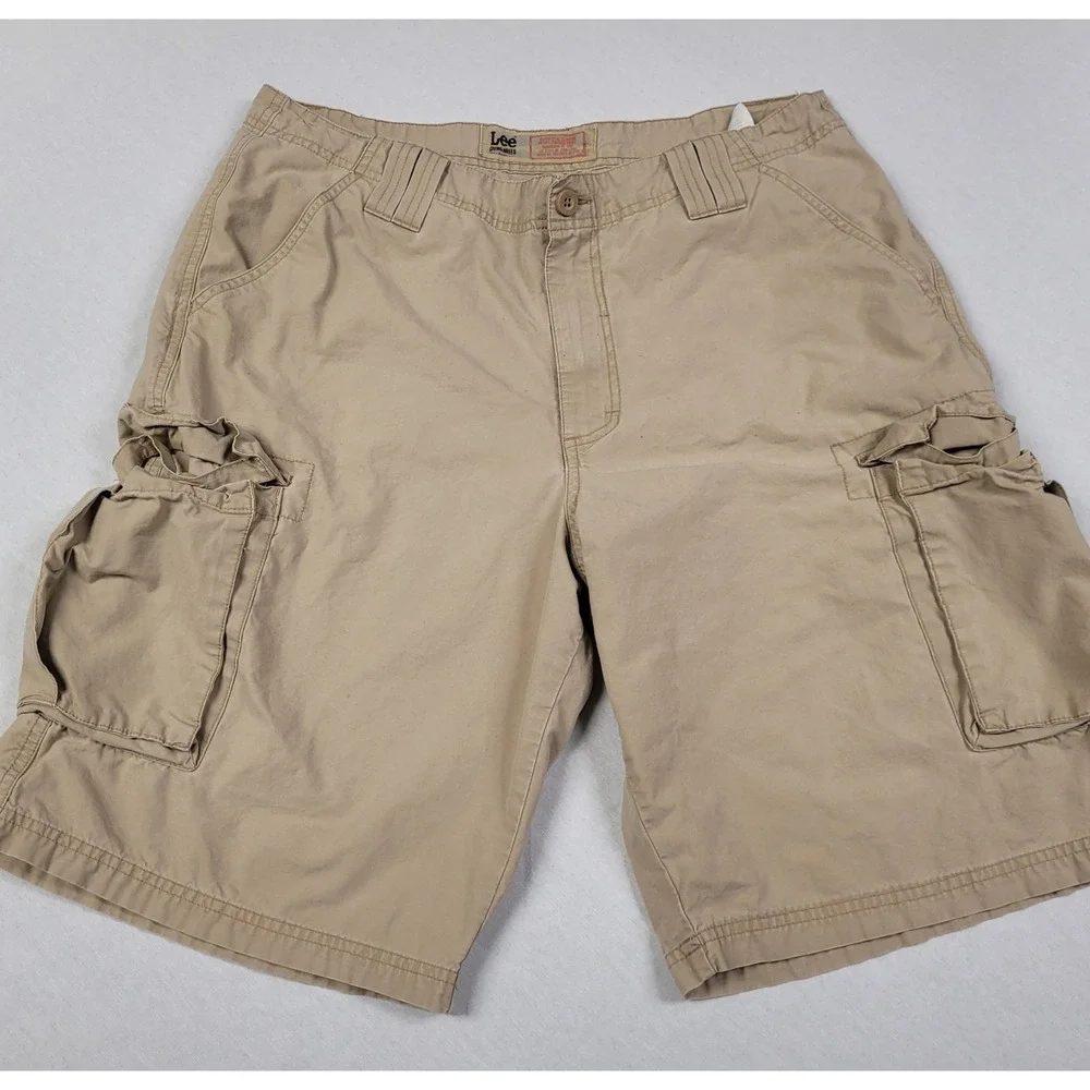Lee Dungarees Men's Khaki / Tan Cargo Utility Shorts Size 34